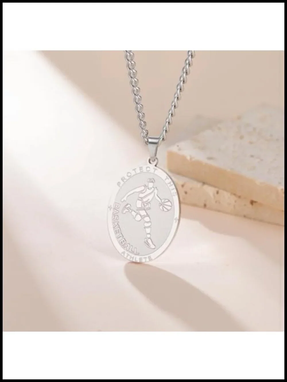 St. Sebastian Medal Necklace Stainless Steel Patron Saint of Athletes Catholic